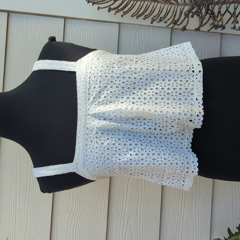 Others Follow Eyelet Womens Crop Top